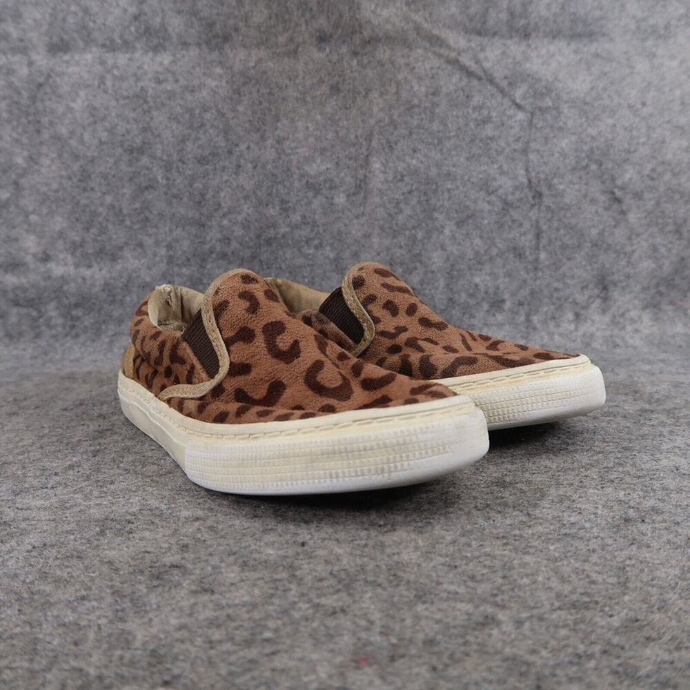 Gap Shoes Kids 12 Sneakers Slip On Animal Leopard Print Brown Casual Active Girl